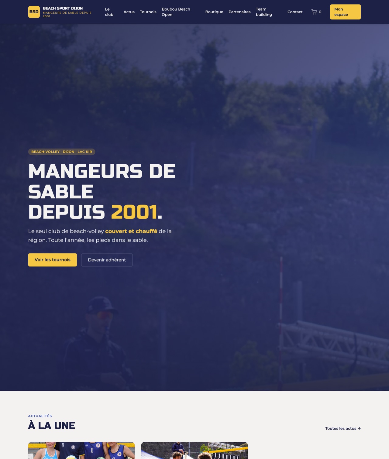 Aperçu du site Beach Sport Dijon